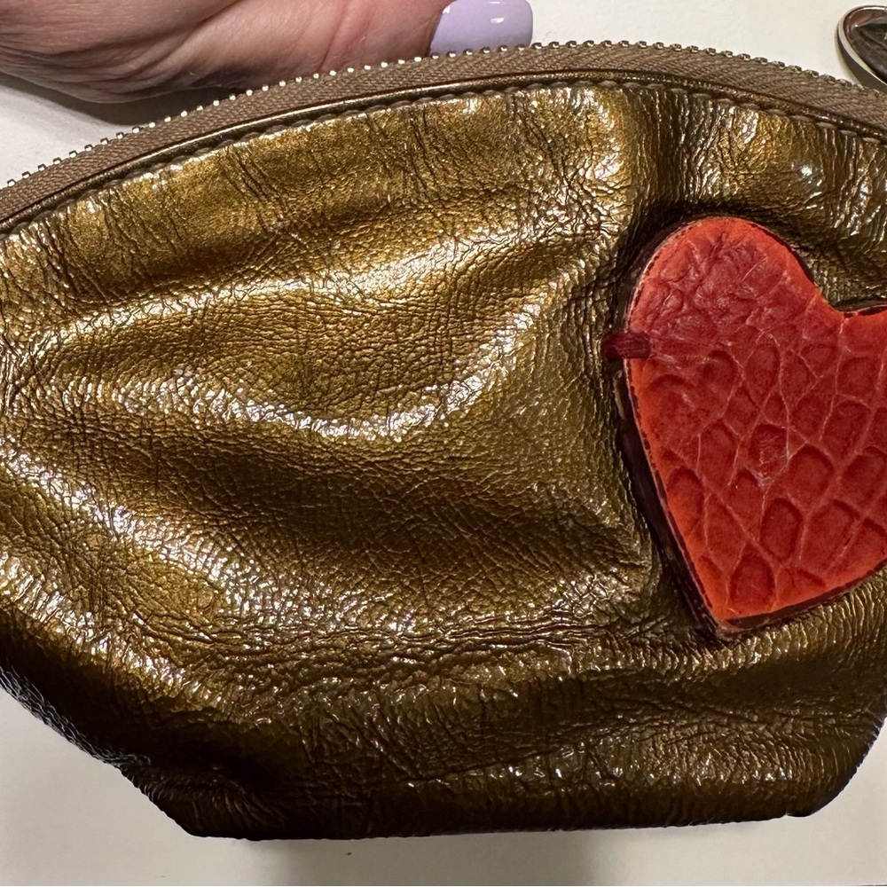 FURLA Cosmetic Bag with Heart Charm